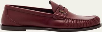 Saint Laurent Leather YSL Classic Penny Loafers