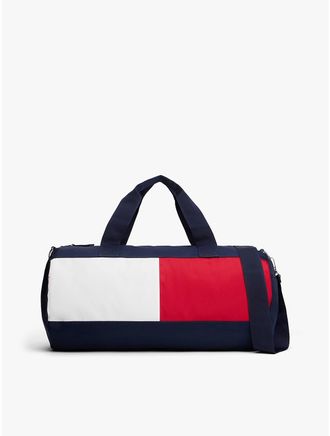 Tommy Hilfiger Colorblock Flag Logo Duffle Bag - Blue