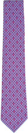 Ferragamo heart-print tie - Rood