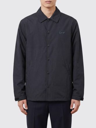 Kenzo Giacca a camicia in tessuto tecnico impermeabile con logo