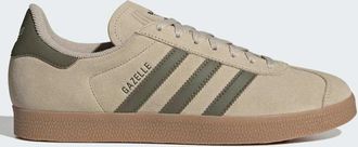 adidas Originals Gazelle sneakers in verde oliva e kaki con suola in gomma-Neutro