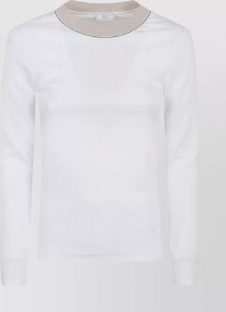 PESERICO long sleeve t-shirt contrasting neckline