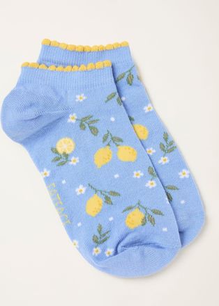 Fat Face FatFace Blue Lemon Trainer Socks