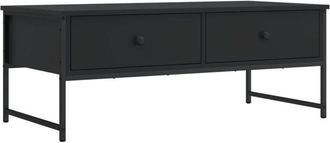 vidaXL Vidaxl - Mesa de centro madera de ingeniería negro 101x49x39,5 cm