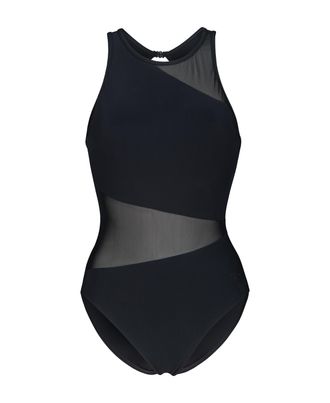 Arena Badeanzug ARENA WOMENS ARENA MESH ANGLE SWIMSUIT VENT BACK B, Damen, Gr. 46, N-Gr, schwarz, Obermaterial: 74% Polyamid, 26% Elasthan, Badeanz&uuml;ge Badea