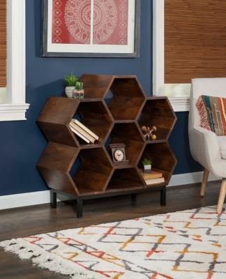 Ashley Linon Adena Bookcase, Hazelnut Brown