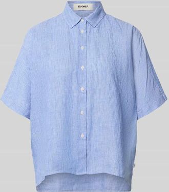 Ecoalf Relaxed Fit Leinenbluse mit Streifenmuster Modell MELANIA in Weiss, Gr&ouml;&szlig;e 34