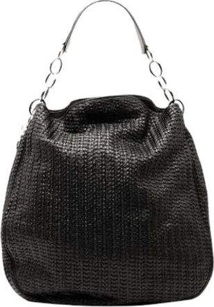 Dior Pre-owned Shoulder Bags, female, Black, Size: ONE SIZE Pre-owned Leather Shoulder Bag
