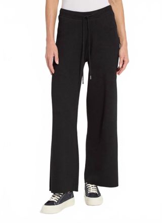 Lyss&eacute; Odessa Reversible Knit Wide Leg Lounge Pant In Black