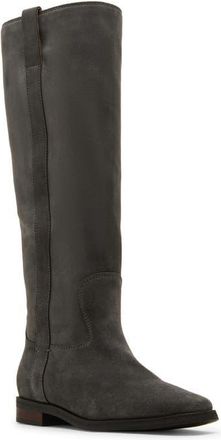 Blondo Deacon Knee High Waterproof Riding Boot in Grey Suede at Nordstrom, Size 7.5 Regular Calf