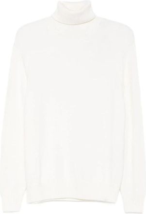Paul & Shark Witte Coltrui Trui Lange Mouwen - Heren - Coltruien - Wit - XL - Wol - Truien & Vesten