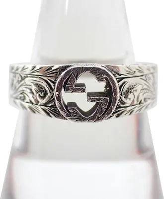 Gucci Sterling Silver 925 Band Ring (Pre-Owned)