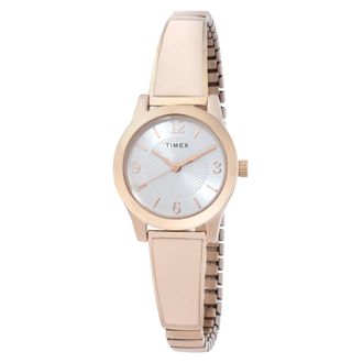 Timex Stretch Bangle Quartz Silver Dial Ladies Watch TW2R98400