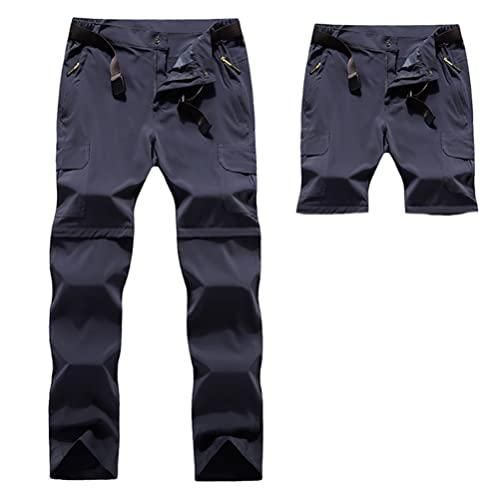 GRACE KARIN Pantalon Palazzo décontracté pour femme - Taille haute - Printemps été - Avec poches, gris, S