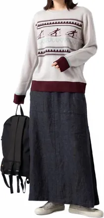 Kavu Hillrose Crewneck Sweater In Ski Slope