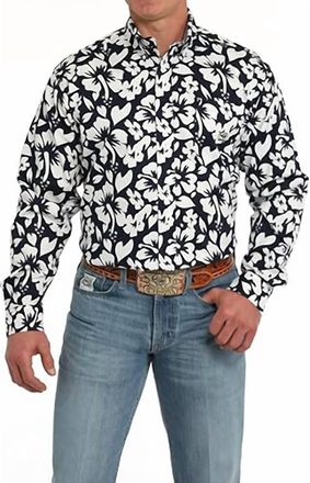 Cinch Vintage On Island Time Shirt In Navy