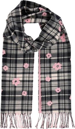 Marc Cain Wol sjaal met franjes - Dames - Wintersjaals - Roze - ONE Size - Wol - Accessoires