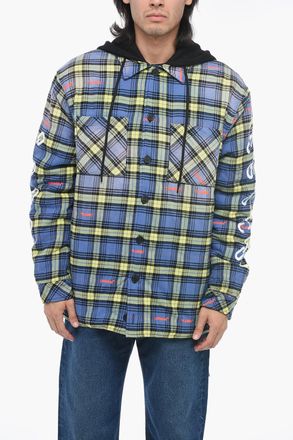 Off-white SEASONAL Flannel Jacket CHAIN ARROW With Padding Off-White