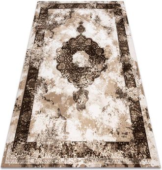 RugsX Carpet ACRYLIC VALENCIA 9987 ORNAMENT, FRAME, vintage beige beige 80x150 cm