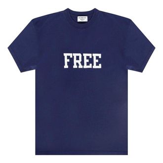 Balenciaga Free Logo T-Shirt Navy 612965TKVD33967
