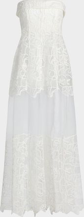 SIMKHAI Rennis Lace Bustier Gown