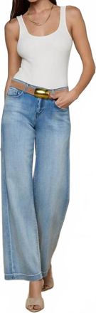 L'agence Joanne Low Rise Wide Leg Jeans In Dry Ice