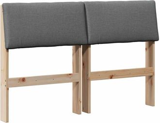 vidaXL Cabecero Tapizado Gris Oscuro 120 Cm Madera De Pino Macizo Vidaxl