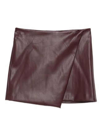 So Allure tonal stitching mini skirt - women - Polyester/Polyurethane - 40 - Red