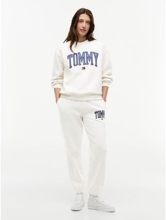 Tommy Hilfiger Womens Varsity Tommy Logo Sweatpant - Ivory - XXL