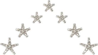 Jennifer Behr crystal star vespera hair magnets - women - Rhodium Plated Metal/Synthetic Crystal - One Size - Silver