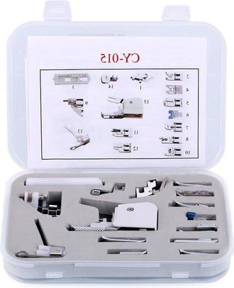 OEM Juego De 15 Prensatelas Para M&aacute;quinas De Coser: Accesorios Profesionales De F&aacute;cil Instalaci&oacute;n Para Brother, Singer, Janome Y M&aacute;s