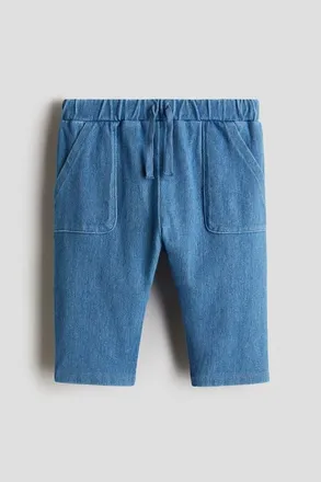 H&M Denim-look Trousers in Denim Blue at Nordstrom, Size 12M