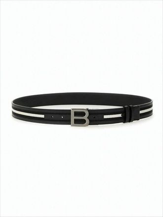 Bally Smooth Black Cowhide Leather Belt