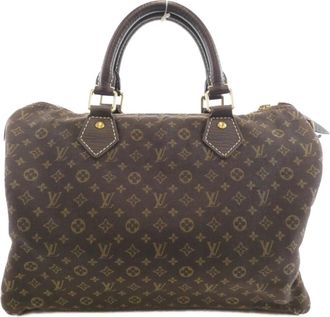 Louis Vuitton Monogram Mini Ebene Canvas Boston Bag (Pre-Owned)