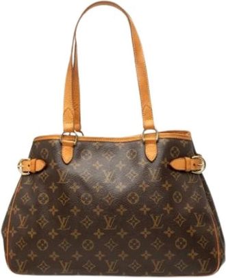 Louis Vuitton Pre-owned Batignolles Horizontal - Dames - Vintage Schoudertas - Bruin - ONE Size - Leer - Vintage