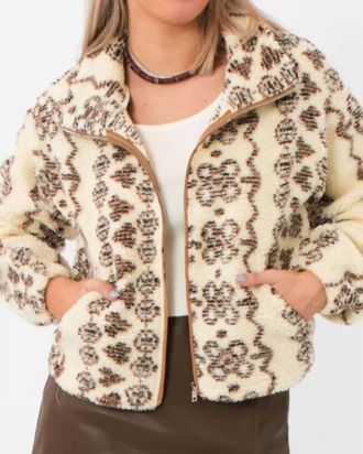 So Me Snowbound Sherpa Jacket In Cream