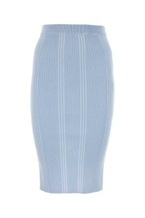 Bottega Veneta Pastel Light Blue Cotton Skirt
