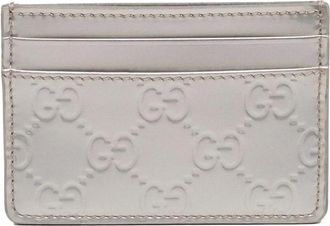 Gucci Pre-owned Wallets, female, Gray, Size: ONE SIZE Pre-owned Card Case Holder