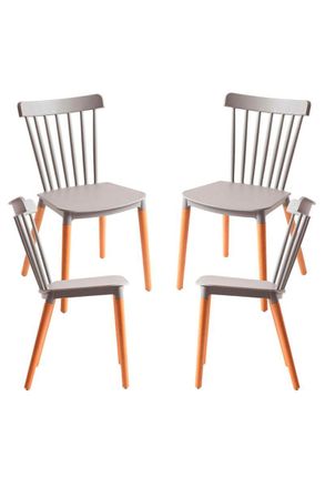 Regalos Miguel Packs Sillas Comedor - Pack 4 Sillas Leka - Gris