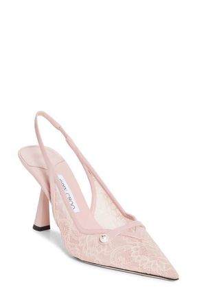 Jimmy Choo London Amita Pointed Toe Slingback Pump in Rose/Rose at Nordstrom, Size 10.5Us
