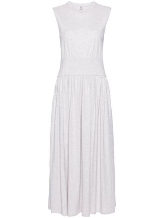 Toteme Gemêleerde jersey midi-jurk - Grijs