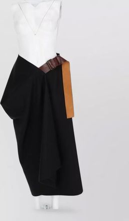 Bottega Veneta asymmetric wool midi skirt