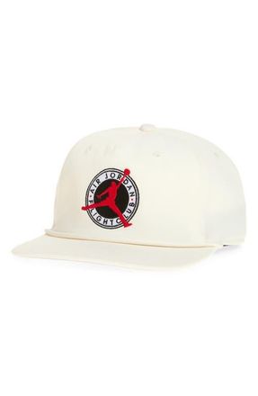 Nike Jordan Flight Club Snapback Baseball Cap in Pale Ivory/Black at Nordstrom, Size Large