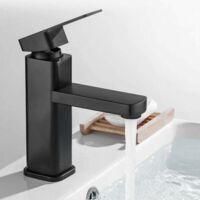 OEM Grifo De Ba&ntilde;o Negro Con Temperatura Regulable, Elegante Grifo De Lavabo De Dise&ntilde;o, Grifo De Lavabo De Lat&oacute;n Negro, Grifo De Lavabo Con Aireador Extra&iacute;