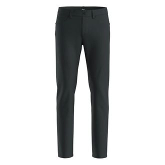 HUGO BOSS Broeken, Heren, Zwart, W34 L34, Polyester, Delaware Slim-Fit Broek