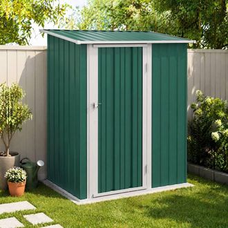 STILVORA Garden Storage Shed with Hinged Door in Green