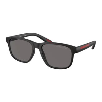 Prada Futuristic Sunglasses Linea Rossa Style - male - Prada - Sunglasses - Black - 56 MM - Accessories