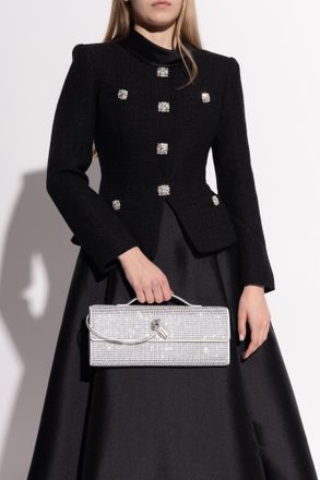 Bottega Veneta Andiamo Clutch, Womens, Silver