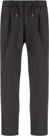 Herno Drawstring Broeken - Heren - Slim Fit Broeken - Zwart - L - Katoen - Broeken