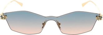 Cartier Rimless Shield Zonnebril - unisex - Accessoires - Geel - Maat: ONE Size